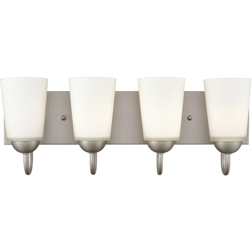 Ivey Lake 4 Light 21.5 inch Satin Nickel Vanity Light Wall Light